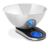 ADE Balance de cuisine Tosca KE1912 – Bol amovible en acier inoxydable – 5 kg/1 g – Argent