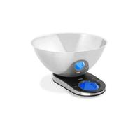 ADE Balance de cuisine Tosca KE1912 – Bol amovible en acier inoxydable – 5 kg/1 g – Argent