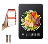 Balance de Cuisine Électronique,balance numérique précise pour la nutrition avec écran LCD,avec application Smart Scale,pour analyser la valeur nutritionnelle des aliments et compter les calories,Noir