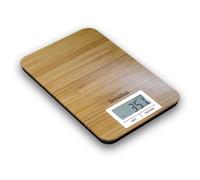 TERRAILLON - BAMBOO - Balance de cuisine électronique en Bambou Naturel - Ecran LCD rétro-éclairé, Capacité 3 kg, Graduation 1g, Tare, Conversion liquides, Bambou