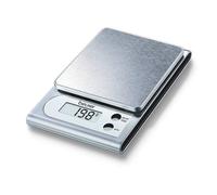 Beurer KS-22 Balance de cuisine design avec plateau en acier inoxidable et affichage LCD - Pèse-personne pour aliments, moderne et compact