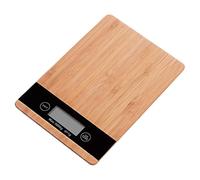 Balance de Cuisine en Bambou, Écran LCD, Balance Numérique Jusqu'à 5 Kg, Cuisine et Design Domestique