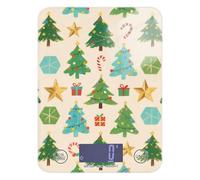 Balance de cuisine en forme de sapin de Noël vert Merry Christmas facile à nettoyer 5 kg/5 g avec 4 unités pour régimes d'épices (piles non incluses)