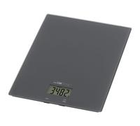 Clatronic Balance de cuisine en verre KW3820 – Haute précision, 5 kg, graduation 1 g, tare – Gris