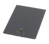 Clatronic Balance de cuisine en verre KW3820 – Haute précision, 5 kg, graduation 1 g, tare – Gris