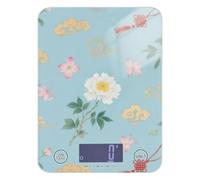Balance de cuisine japonaise en fleur de cerisier nuages - 5 kg/5 g - Écran LCD - 4 unités pour la cuisson des régimes et la pâtisserie - 5 kg/5 g
