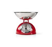 Nedis Balance de cuisine KASC110RD rétro métal Rouge