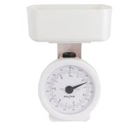 Salter Balance Analogique de Cuisine Mécanique avec Bol, Capacité 3KG, Mini Pèse Aliments avec Affichage Aiguille, Poids Précis au Gramme , Facile à Lire, Design Peu Encombrant, Sans Pile, Blanc