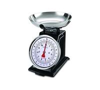 Terraillon Balance de cuisine TRAD 500 – Vintage mécanique, bol 1L, 5 kg, tare manuelle, inox noir