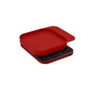 Rosti Mensura Balance de Cuisine - Pèse Aliment - Avec Bol et Fonction Tare - 16,5 x 20,3 x 3,5 cm, Rouge