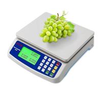 Balance de cuisine numérique 40 kg, balance de calcul de prix grand format, balances de produit avec écran LCD et fonction tare, balance numérique pour épicerie fine, marché fermier, marché