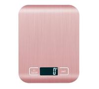 Balance de cuisine numérique 5 kg/1 g avec écran LCD, 6 unités, fonction tare Accessoires de cuisine pour la cuisson, le café, les aliments pour animaux, cadeaux pour femme, rose