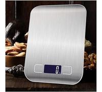 Balance de cuisine numérique, balance électronique, 10 000 g/5000 g/1 g, balance de cuisine électronique à chargement USB, balance numérique en acier inoxydable (couleur : argent, poids de mesure : 10