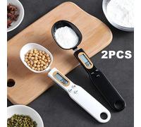 Balance de cuisine numérique électronique LCD, mini cuillère, balance alimentaire, cuisson, farine, lait, café en poudre, mesure du poids, 0.1-500g Red