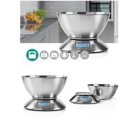 Balance De Cuisine Numérique Inox Écran Lcd Lumineux Température - Réveil - Métal
