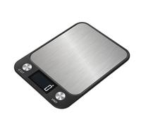 Balance de cuisine numérique intelligente en acier inoxydable for la et pâtisserie(Black Battery,15Kg)