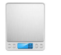 Balance de cuisine numérique LCD 0,01 g, intelligente, précision, portable, for bijoux, poids en grammes(3kg-0.1g)