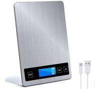Balance de Cuisine Numérique - MTEVOTX - 15 kg - Écran LCD - Charge USB - Acier Inoxydable,Fonctions spéciales Mesurer les Onglet