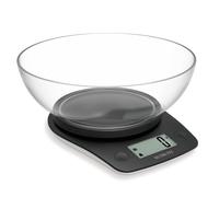 Balance de Cuisine Numérique NUTRI FIT avec Bol 2L, Capacité 5.0kg, Mesure en Onces et Grammes, 4 Unités avec Précision 0.1oz/1g, Grand Écran LCD, Noir