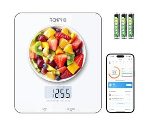 Balance de Cuisine Numérique RENPHO, Balance électronique pour La Cuisson et le Café, Appareil de Balance de Cuisson pour Céto, Macro, Calories et Perte de Poids avec Application pour Smartphone