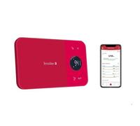 TERRAILLON - NUTRITAB - Blance de cuisine connecté Bluetooth, Application MyHealth, Plateau verre, Capacité 5 kg, Graduation 1 g, Scan des code-barres, analyse de l'apport nutritionnel, Rouge