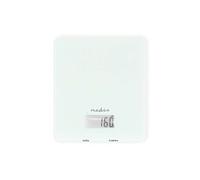 Nedis Balance de cuisine numérique KASC800WTW — Capacité 5 kg — Blanc 191 x 166 x 19