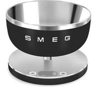 Smeg Balance de cuisine KSC01BLMWW – Bol inox, fonction tare, 5 kg, g/ml et lb.oz/fl.oz – Noir mat