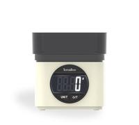 Terraillon Balance de cuisine électronique BA22 Mythique – Design rétro, Grand écran LCD, Crème