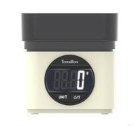 Terraillon Balance de cuisine électronique BA22 Mythique – Design rétro, Grand écran LCD, Crème