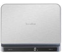 TERRAILLON - PRO USB15 - Balance de cuisine électronique professionnelle, Large plateau Inox 23 x 16 cm, capacité 15 kg, graduation 1 g, Rechargeable USB C, Ecran LED Rétroéclairé - Inox