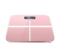 Balance De Graisse Corporelle Pèse-personnes Salle Bain Électronique Intelligente BMI Analyseur Composition Numérique Écran LCD Compatible Bluetooth PréCis Et Facile(Rose gold)