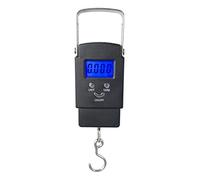 Balance de pêche portable 50 kg Balance électronique avec hameçon à suspendre en acier inoxydable