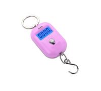 Balance de poche numérique, Lot de 8 mini balances numériques portables à suspendre, 25 kg/5 g, for la pêche, les bagages, les s, la pesée électronique,pour les besoins de pesage(Purple)
