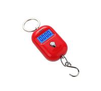 Balance de poche numérique, Lot de 8 mini balances numériques portables à suspendre, 25 kg/5 g, for la pêche, les bagages, les s, la pesée électronique,pour les besoins de pesage(Red)