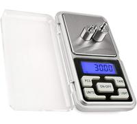 Balance de poche numérique pour bijoux Balance graduée en milligrammes Haute précision 1,1 lb / 500 g (0,01 g) Rechargement pour bi