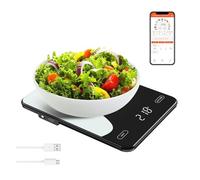 Balance de Precision, Balance alimentaire numérique 10kg balances de cuisine intelligentes avec calculatrice nutritionnelle APP balance de gramme Rechargeable for balances de cuisson de perte de poids