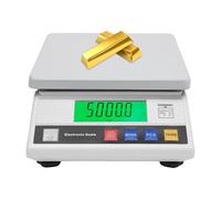 Balance de Precision Industrielle Compteuse Electronique de Laboratoire, Balance de Comptage, Plateau Inox 18x18cm, Précision 0.1g/7.5kg, Double Alimentation, pour Pièces Bijoux Monnaie