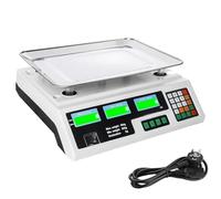 Balance de prix électronique LCD 40 kg x 2 g Balance de prix numérique LCD Balance de poids alimentaire commerciale