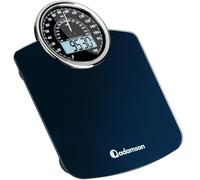 Balance de Salle de Bain Hybride 2 en 1 Adamson, Analogique et Numérique, pour un Poids Corporel jusqu'à 180 kg - Verre épais - Écran Extra Large - Lecture Facile - Bleu avec Rétroéclairage Noir