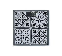 Balance de Salle de Bain Numérique Salter - Pèse-personne Numérique, 180 kg/28st 3lb, Affichage Facile à Lire, Lecture Instantanée au Contact, Inclut les Piles, Inspirée des Carreaux Méditerranéens