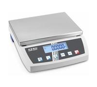 Balance de table [Kern FKB 16 K0.1] Grande, Haute résolution Table Balance de pesée Portée [Max] : 16 kg, graduation [d] : 0,1 g, reproductibilité : 0,1 g, linéarité : 0,3 g, le plus petit partie Poids [compter] G/Pièces : 0,1 g, plateau de mesure : BXT 340 x 240 mm (en acier inoxydable)