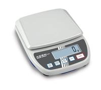 Balance d'entrée de gamme à moindre coût avec un grand plateau de pesée [Kern EMS 6K0.1] dans la plage de faible coût, Portée [Max]: 6 kg, Lecture [d]: 0,1 g