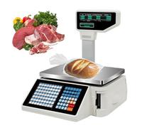 Balance d'impression d'étiquettes, balance alimentaire commerciale avec double affichage, capacité de 66 lb, imprimante d'étiquettes et de reçus, pour magasin de détail et supermarché