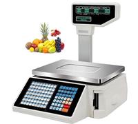 Balance d'impression d'étiquettes commerciale avec fonction code-barres - 63 touches de raccourci pour un pesage efficace dans les supermarchés, les magasins de détail et les entrepôts