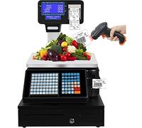 Balance D'Impression D'éTiquettesde comptage numérique avec affichage, table de pesée, impression d'étiquettes, calcul des prix commerciaux avec poteau double face, impression de codes-barre