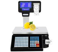 Balance D'Impression D'éTiquettesde comptage numérique, caisse enregistreuse électronique avec imprimante d'étiquettes, 66 lb, pour supermarché, fruits, calcul des prix, épicerie fine, compt