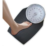 Balance domestique - Appareil de mesure mécanique lourd de 350 livres - Appareil de du corps stable - Système de cadran analogique fiable avec écran facile à lire - Surcharge de poids