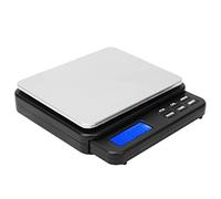 Balance électrique haute précision numérique mini avec écran bleu rétroéclairé 1000g/0.01g pour laboratoires de cuisine (BLACK)