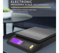 Balance électrique rechargeable pour pâtisserie IP67 Waterproof Balance de cuisine de haute précision avec comptage, tare, mise à zéro et arrêt automatique Fonction de conversion d'unité