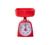 Balance électronique avec plateau de pesée en plastique pour la cuisine, la pâtisserie, l'utilisation en salle de t les tâches de pesée sur le terrain (rouge)